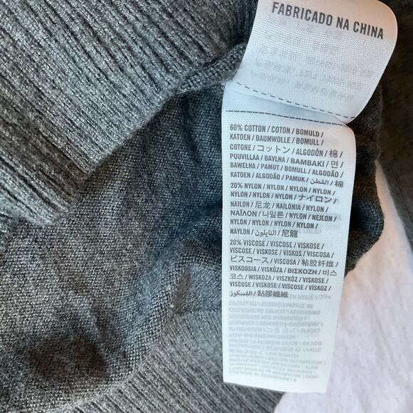 Hollister Men’s Long Sleeve V-neck Knit Sweater size M, Solid Gray - Picture 7 of 8